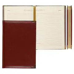 Ежедневник недат А5 "Classic" коричневый, мет уголки, фото №1