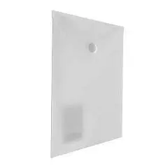 Папка-конверт с кнопкой А6, 180 мкм, прозрачная, фото №1