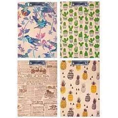 Планшет с зажимом Berlingo "Craft" А4, крафт с рисунком, фото №1