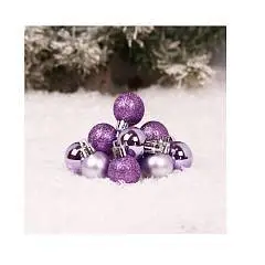 Набор шаров 2,5см 12шт пластик  светло-сиреневый пакет, фото №1