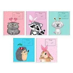 Тетрадь 12л КОСАЯ ЛИНИЯ "ОЧАРОВАШКИ" УФ-лак, фото №1