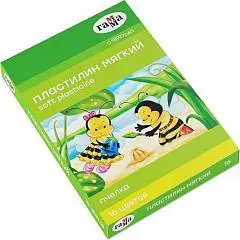 Пластилин 16цв 240гр Гамма восковой мягкий Пчелка стек, фото №1