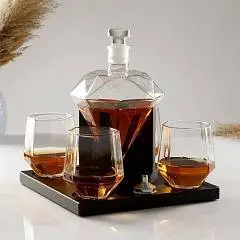 Мини-Бар Рубин, на подставке, штоф - 880 мл, бокалы - 200 мл, 13, фото №1