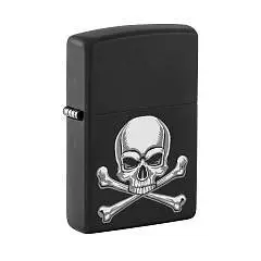 Зажигалка ZIPPO с покр Black Matte латунь/сталь сереб, фото №1