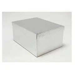 Коробка подарочная Кожа кроко Серебряный 32*24,5*14,4 см 10-9, фото №1
