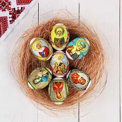 Пленка пасхальная термоусадочная Лики 2 на 7яиц, фото №1