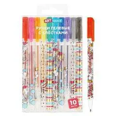 Набор гелевых ручек ArtSpace "Shiny Unicorn" 10шт, 10цв, блестки, фото №1