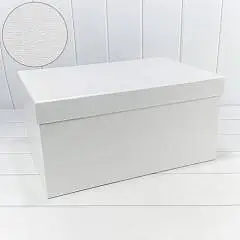 Коробка подарочная  "Кожа крокодила" серебро 47*33*23 см 10-9, фото №1