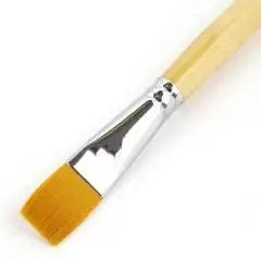 Кисть Синтетика плоская №16 длинная руч Сонет, фото №1