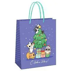 Сумка подарочная "Cats congrats" 26*32*12см, фото №1