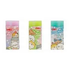 Ластик Deli EH304 "MiYou" 60x24x12мм, ассорти, фото №1