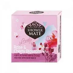 Мыло Kerasys Shower Mate Роза и вишневый цвет 100г, фото №1