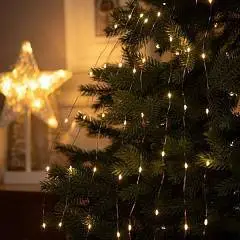 Гирлянда "Конский хвост" 8 нитей по 2 м, 160 LED, т/белое, USB, фото №1