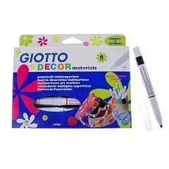 Фломастеры GIOTTO DECOR MATERIALS д/дек 6цв, фото №1