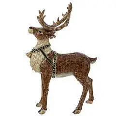 Фигурка декоративная "Северный Олень", L18 W11 H27 см, фото №1