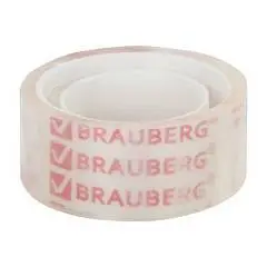 Клейкая лента канцелярская 19мм*10м, прозрачная, фото №1