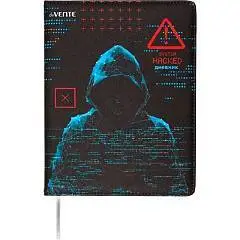 Дневник шк. "Hacker" кожзам, тв.обл, фото №1