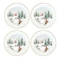 Набор из 4-х десерт тарелок 19см "Шале" фарфор в под уп, фото №1