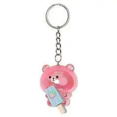 Брелок детский Bear акрил 8см КОКОС розовый, фото №1