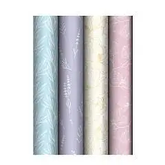 Бумага упаковочная "Flowers" 70*100см в рулоне, фото №1