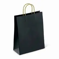 Сумка подарочная крафт "Black" 26х15х35 см, фото №1