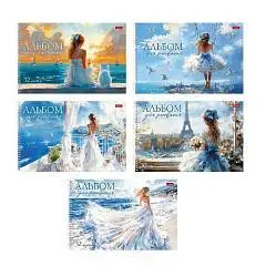 Альбом д/рис  А4 32л гребень "Прекрасные незнакомки", фото №1