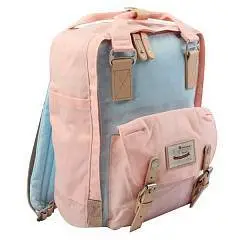 Рюкзак ткань 1 отд. 25x35x12см HIMAWARI, розовый/голубой, фото №1