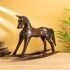 Символ года Лошадка-качалка дерево ручн. раб, фото №1