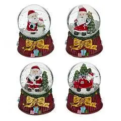 Фигурка декоративная в стекл.шаре с эфф.вьюги "Новый год" H6 см, фото №1