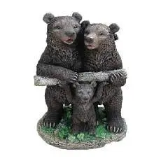 Фигура Мишки-семейка h-46см бронза, фото №1