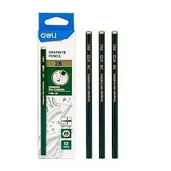 Карандаш чернографитный Deli EC88-2B, шестигранный, 1шт., фото №1