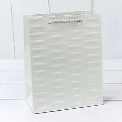 Сумка подарочная "Престиж" Белый 18*23*10см, фото №1