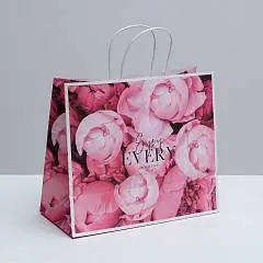 Сумка подарочная «Enjoy every moment» крафт 32 х 28 х 15 см, фото №1