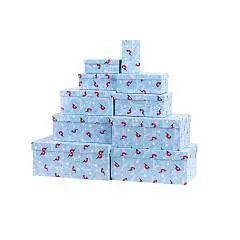 Коробка подарочная "Снегири" 28,5*18,5*12 см 10-9, фото №1