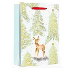 Сумка подарочная "Сказочный олень" с мат.лам. и тис. фол 26х32х1, фото №1