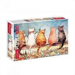 Пазл 1000эл А2ф 680*480мм Городские коты, фото №1
