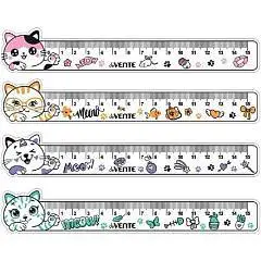 Линейка пластиковая deVENTE "CAT" гибкая, 15 см, фото №1