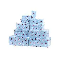 Коробка подарочная "Снегири" 30,5*20*13 см 10-10, фото №1