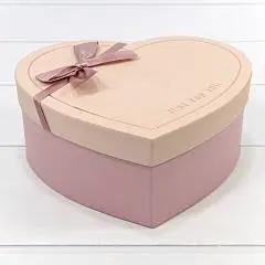 Коробка "Just For You" сердце пудра 22,2*19,5*9 см 3-3, фото №1