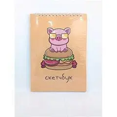 Скетчбук А5 40л Cool pig with glasses 100гр iLikeGift, фото №1