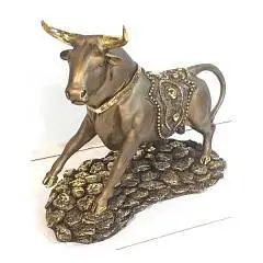 Фигура Бык высота 40см,длина 50см,ширина 27см бронза, фото №1