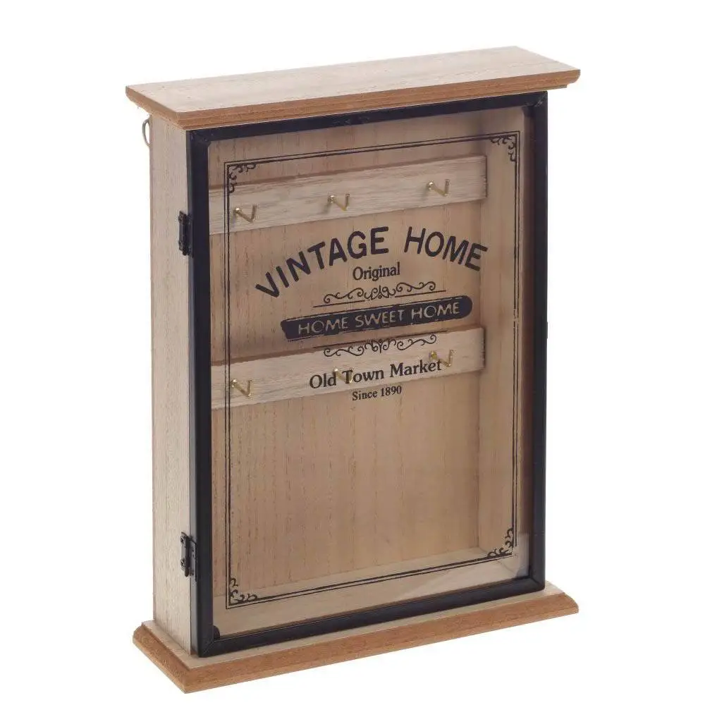 Ключница, L20 W6 H26,5 см, с окном, закрытая, бежевая, фото №1