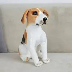 Игрушка мягкая Собака Бигль натур 28см, фото №1