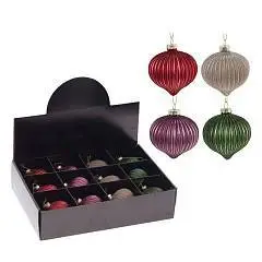 Шар елочный стекло  D 8 см, луковка ассорти, фото №1