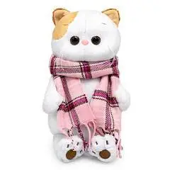 Игрушка мягкая Кошечка Ли-Ли в клетчатом шарфе, фото №1