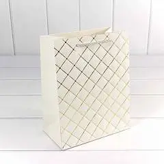 Сумка подарочная "Ромб" Белый 18*23*10см, фото №1