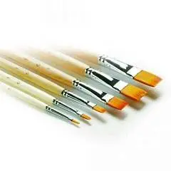 Кисть Синтетика №14 плоск длин руч Сонет, фото №1