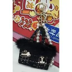 Брелок детский кожзам искус мех черный 8,5см КОКОС, фото №1