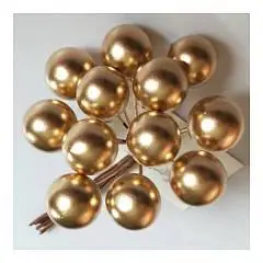 Набор шариков на вставках, D2xL11см, золотой, фото №1