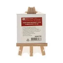 Набор мини-мольберт 12 см, мини-холст 7х7 см "Сонет", фото №1